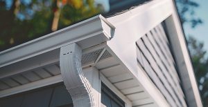 corner view of gutter drains on a residential home in Colorado